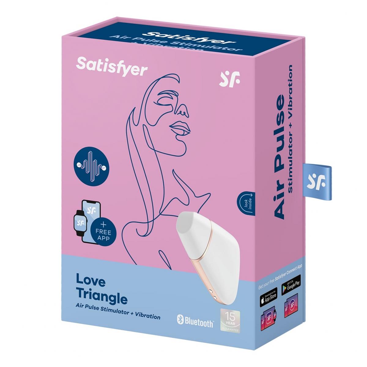Satisfyer - Love Triangle mit App - Druckwellenvibrator weiß